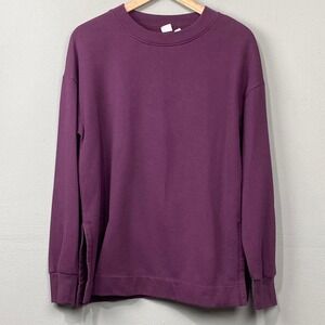 GAP Purple Sweatshirt Crew Neck Pullover Top Size S Minimalist Athleisure Basics